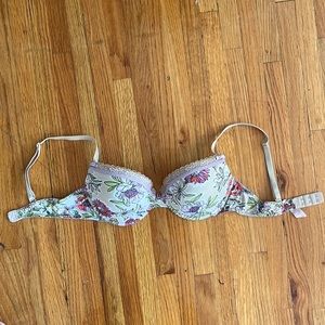 Floral print push up bra 36B